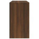 skrivebord med skab 100x40x73 cm konstrueret træ brunt egetræ