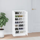 skoreol 55x35x108 cm konstrueret træ hvid højglans