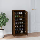 skoskab 55x35x108 cm konstrueret træ røget egetræsfarve