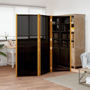 3-panels rumdeler 210x180 cm sort
