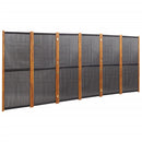 6-panels rumdeler 420x180 cm sort