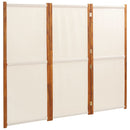3-panels rumdeler 210x180 cm cremefarvet
