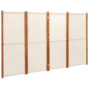 4-panels rumdeler 280x180 cm cremefarvet