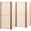 4-panels rumdeler 280x180 cm cremefarvet
