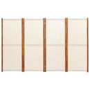 4-panels rumdeler 280x180 cm cremefarvet
