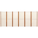 6-panels rumdeler 420x180 cm cremefarvet