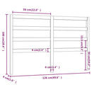 sengegærde 126x4x100 cm massivt fyrretræ sort