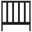 sengegærde 81x4x100 cm massivt fyrretræ sort