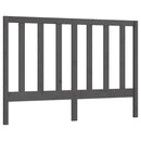 sengegærde 126x4x100 cm massivt fyrretræ grå