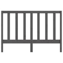 sengegærde 146x4x100 cm massivt fyrretræ grå