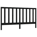 sengegærde 186x4x100 cm massivt fyrretræ sort