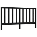 sengegærde 206x4x100 cm massivt fyrretræ sort