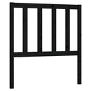 sengegærde 81x4x100 cm massivt fyrretræ sort