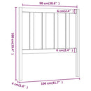 sengegærde 106x4x100 cm massivt fyrretræ gyldenbrun