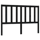 sengegærde 166x4x100 cm massivt fyrretræ sort