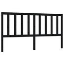 sengegærde 206x4x100 cm massivt fyrretræ sort