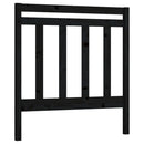 sengegærde 81x4x100 cm massivt fyrretræ sort