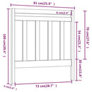 sengegærde 81x4x100 cm massivt fyrretræ sort