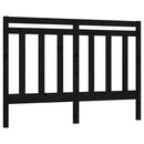 sengegærde 126x4x100 cm massivt fyrretræ sort