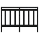 sengegærde 126x4x100 cm massivt fyrretræ sort