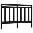 sengegærde 156x4x100 cm massivt fyrretræ sort