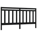 sengegærde 186x4x100 cm massivt fyrretræ sort