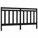 sengegærde 206x4x100 cm massivt fyrretræ sort