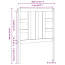sengegærde 81x4x100 cm massivt fyrretræ sort