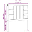 sengegærde 96x4x100 cm massivt fyrretræ sort