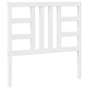 sengegærde 106x4x100 cm massivt fyrretræ hvid