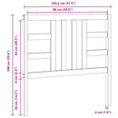 sengegærde 106x4x100 cm massivt fyrretræ grå