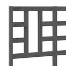 sengegærde 126x4x100 cm massivt fyrretræ grå