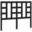 sengegærde 126x4x100 cm massivt fyrretræ sort