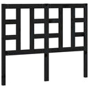 sengegærde 126x4x100 cm massivt fyrretræ sort