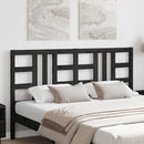 sengegærde 166x4x100 cm massivt fyrretræ sort
