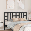 sengegærde 166x4x100 cm massivt fyrretræ sort