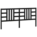 sengegærde 206x4x100 cm massivt fyrretræ sort