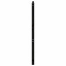 sengegærde 206x4x100 cm massivt fyrretræ sort
