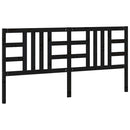 sengegærde 206x4x100 cm massivt fyrretræ sort