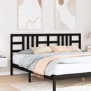 sengegærde 206x4x100 cm massivt fyrretræ sort