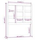 sengegavl 80,5x4x100 cm massivt fyrretræ hvid