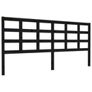 sengegærde 205,5x4x100 cm massivt fyrretræ sort