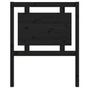 sengegærde 80,5x4x100 cm massivt fyrretræ sort
