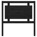 sengegærde 95,5x4x100 cm massivt fyrretræ sort