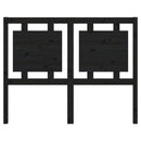 sengegærde 125,5x4x100 cm massivt fyrretræ sort