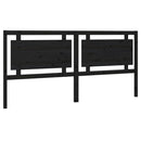 sengegærde 205,5x4x100 cm massivt fyrretræ sort