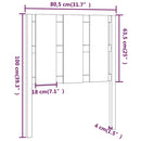 sengegærde 80,5x4x100 cm massivt fyrretræ gyldenbrun