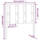 sengegærde 95,5x4x100 cm massivt fyrretræ sort