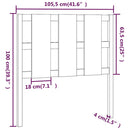 sengegærde 105,5x4x100 cm massivt fyrretræ sort