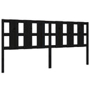 sengegærde 205,5x4x100 cm massivt fyrretræ sort